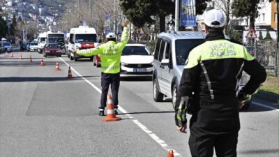 Ordu’da trafik kazalarını azaltmaya yönelik polis denetimlerinde son bir hafta