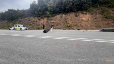 Zonguldak’ın Karadeniz Ereğli ilçesinde Organize Sanayi Bölgesi yolunda meydana gelen