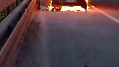 İstanbul Bursa Otoyolu’nda seyir halinde ilerleyen bir cip nedeni henüz