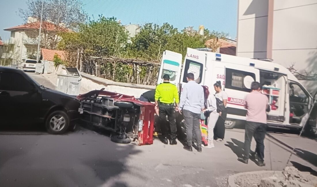 Beyşehir ilçesinde meydana gelen trafik kazasında, bir otomobil ile bir