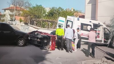 Beyşehir ilçesinde meydana gelen trafik kazasında, bir otomobil ile bir