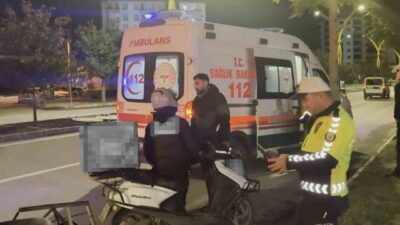 Aksaray’da bir motosiklete çarpan ve sürücüsü olay yerinden kaçan bir