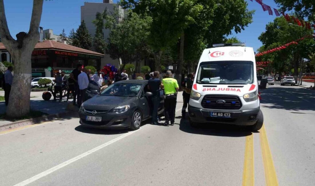 Malatya şehrinde bir otomobilin çarptığı yayalı ağır yaralandı. Vaka, öğle