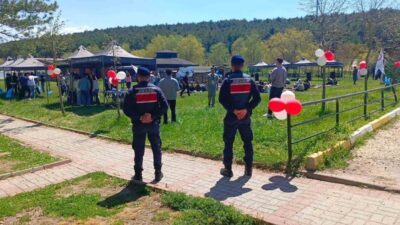 Bilecik Pelitözü Gölpark’ta düzenlenen bir etkinlikte yüksek düzeyde güvenlik önlemleri