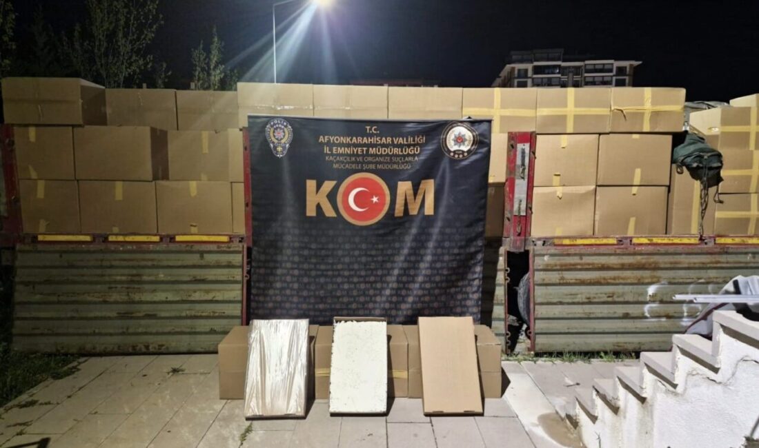 Afyonkarahisar’da polis tarafından durdurulan bir tırda, değeri yaklaşık 20 milyon