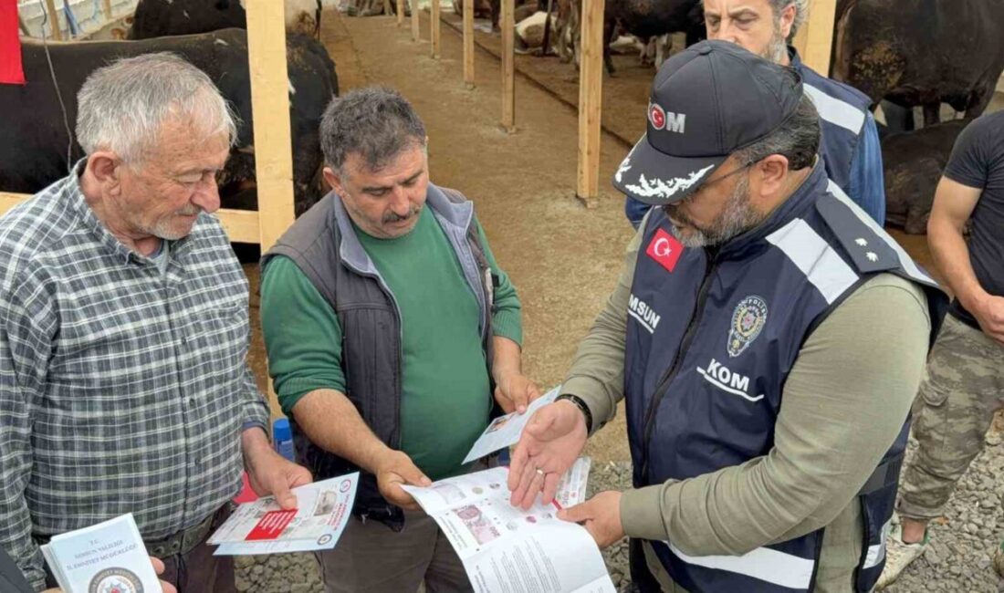 Samsun’da polis ekipleri, Kurban Bayramı öncesi hayvan pazarında sahte para