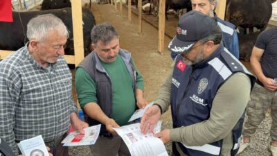 Samsun’da polis ekipleri, Kurban Bayramı öncesi hayvan pazarında sahte para