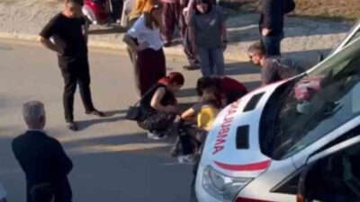 Sakarya’nın Taraklı ilçesinde, Kurban Bayramı’nın ilk gününde sokakta oyun oynayan