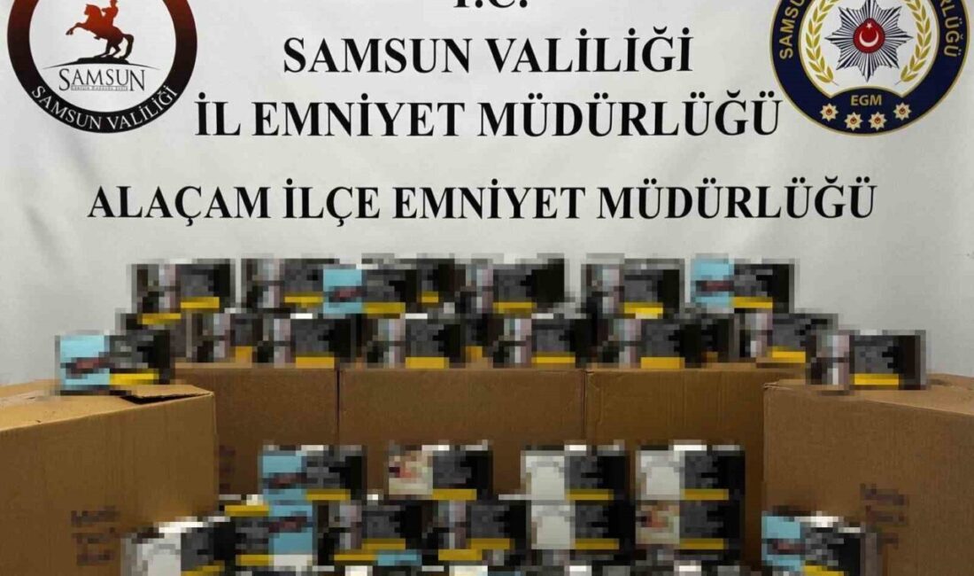 Alaçam İlçe Emniyet Müdürlüğü ekipleri, kaçakçılıkla mücadele kapsamında Samsun’un Alaçam