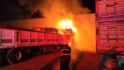 Şanlıurfa’da Abdurrahman Dede Mahallesi’nde bulunan bir tır garajında meydana gelen