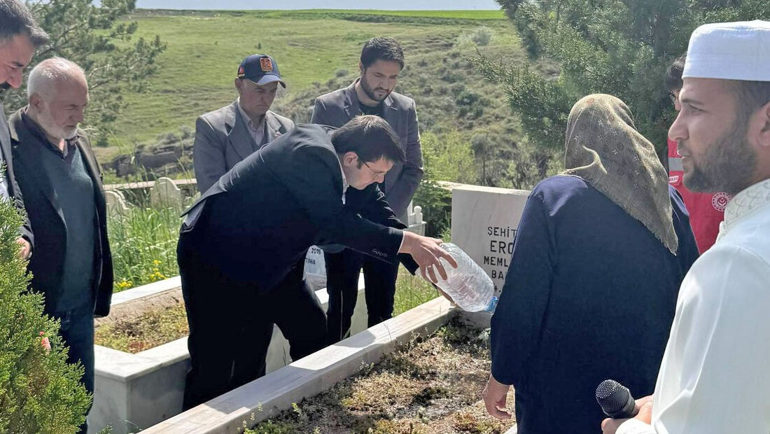 Yozgat’ın Yerköy ilçesinde, vatan uğruna canlarını feda eden kahraman şehitlerimizin
