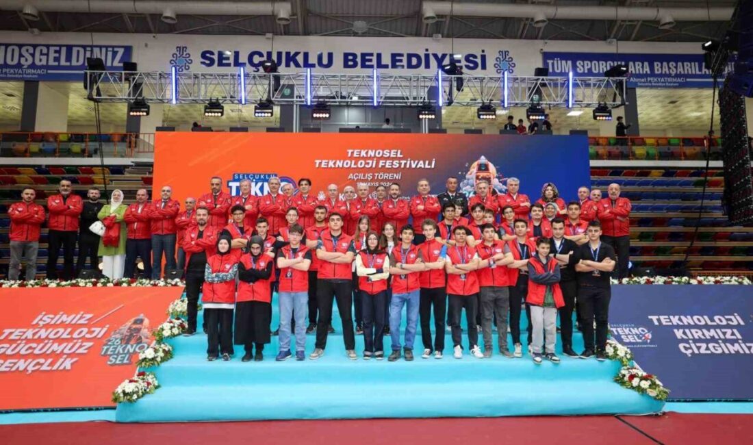 Konya’nın Selçuklu ilçesinde düzenlenen TEKNOSEL 2026 Teknoloji Festivali, Selçuklu Belediyesi,