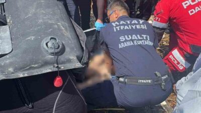 Hatay’da AFAD ve itfaiye ekipleri tarafından yapılan çalışmalarda, Asi Nehri