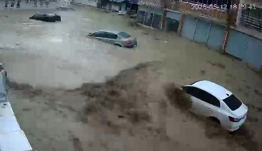 Samsun’un Havza ilçesinde yaşanan şiddetli yağışlar sonrası meydana gelen sel