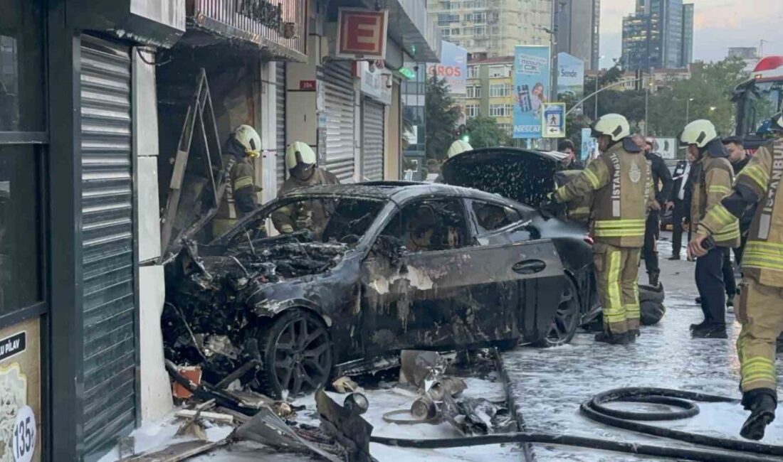 Şişli’de bir sürücü, seyir halindeyken kontrolü kaybederek yol kenarındaki bir