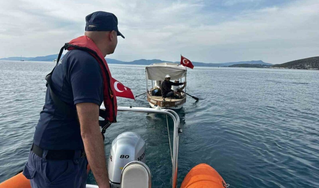 Kuşadası ilçesinde, bir teknenin motor arızası nedeniyle sürüklendiği ve içinde