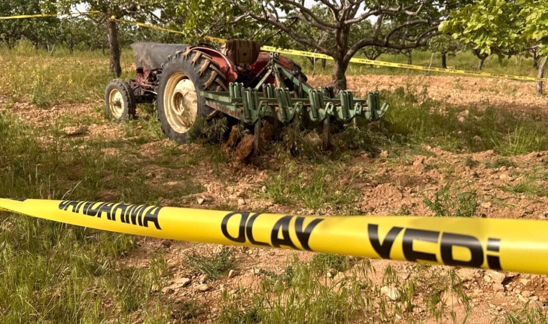 Suruç ilçesindeki bir fıstık bahçesinde traktör kullanırken ölen bir çiftçi
