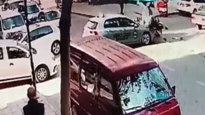 Çorlu, Tekirdağ’da meydana gelen trafik kazasında bir otomobil ile çarpışan
