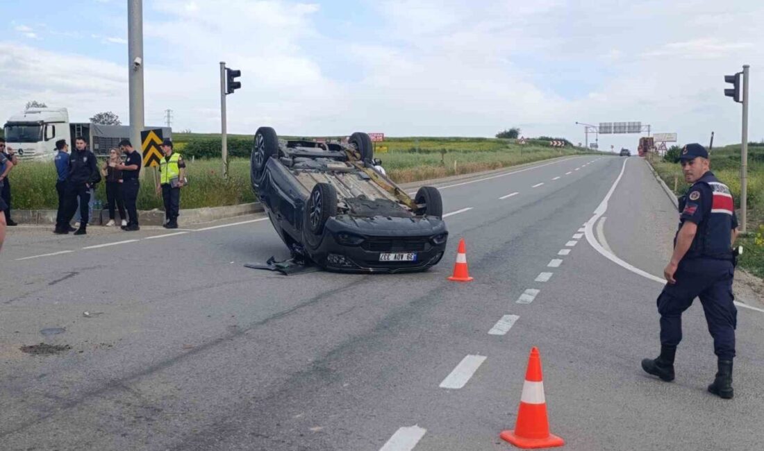 Tekirdağ’ın Saray ilçesinde meydana gelen trafik kazasında bir kişi yaralandı.