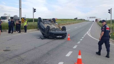 Tekirdağ’ın Saray ilçesinde meydana gelen trafik kazasında bir kişi yaralandı.