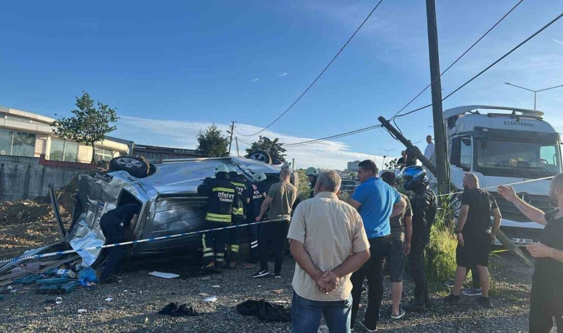 Tekirdağ merkezine bağlı Süleymanpaşa ilçesinde meydana gelen trafik kazasında bir