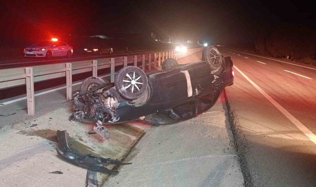 Tekirdağ’ın Saray ilçesinde meydana gelen bir trafik kazasında, bir aracın