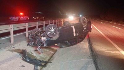 Tekirdağ’ın Saray ilçesinde meydana gelen bir trafik kazasında, bir aracın