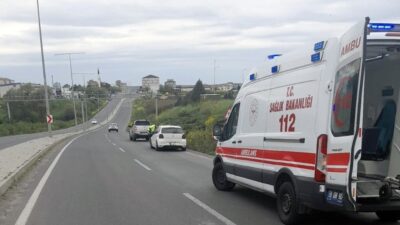 Muratlı ilçesinde meydana gelen bir trafik kazasında, bir yayaya otomobil