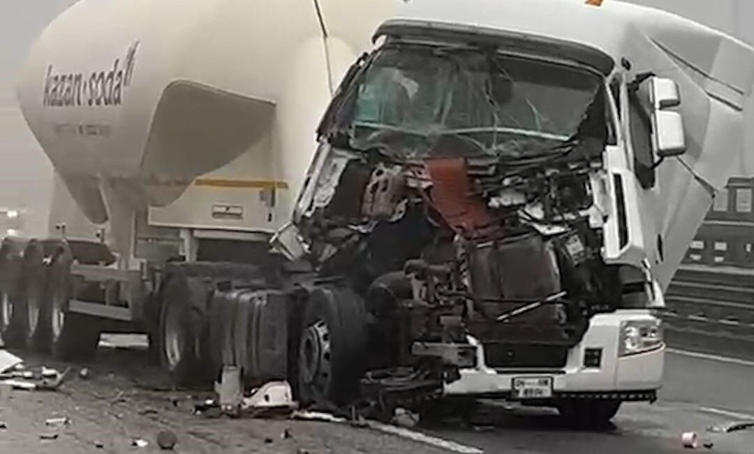 TEM Otoyolu Bolu Dağı Tüneli yakınlarında meydana gelen trafik kazasında,