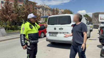 Eskişehir’de trafik denetimine ters yönden giren ve 52 bin 665