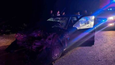 Zile ilçesinde meydana gelen trafik kazasında, aynı yönde seyreden iki