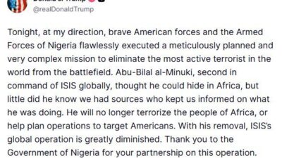 ABD Başkanı Donald Trump, DEAŞ’ın ikinci küresel komutanı Ebu Bilal