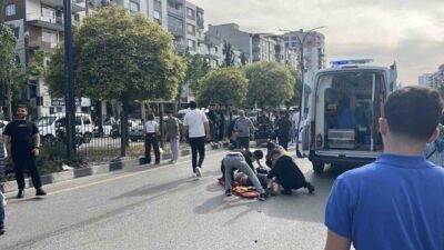 Manisa’nın Yunusemre ilçesinde, Hüseyin Genç Üst Geçidi’nde mahsur kalan vatandaşı