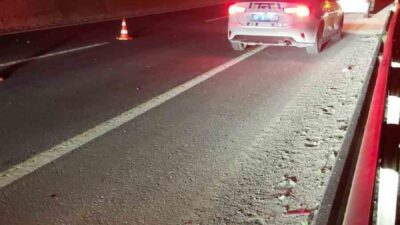 Çerkezköy ilçesinde, yola çıkan atlar nedeniyle meydana gelen zincirleme trafik