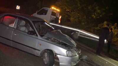 Kastamonu’dan Bartın’a gitmekte olan bir çekici, Cide ilçesinden Amasra ilçesinde