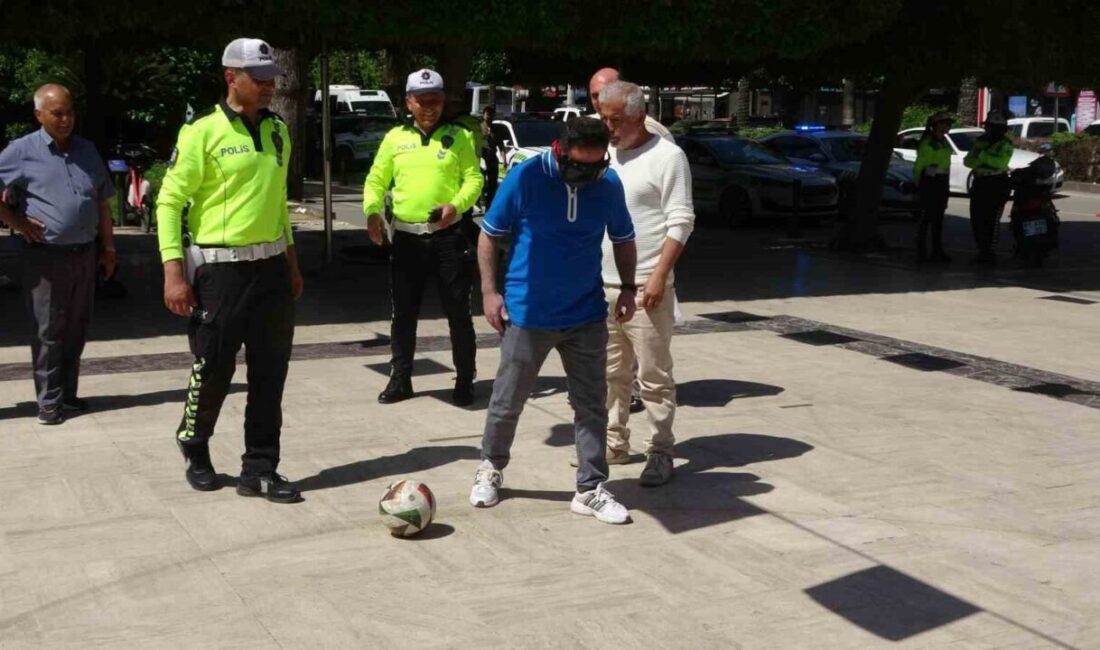 Adana’da polis ekiplerinin düzenlediği bir etkinlikte, vatandaşlara yüksek alkol etkisi