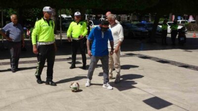 Adana’da polis ekiplerinin düzenlediği bir etkinlikte, vatandaşlara yüksek alkol etkisi