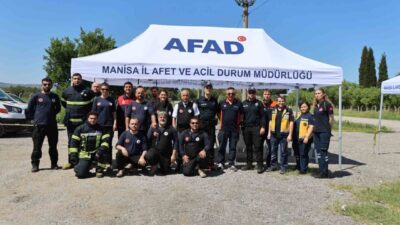 Manisa’nın Alaşehir ilçesinde, afetlere karşı hazırlıklı olma amacıyla düzenlenen “Yerel