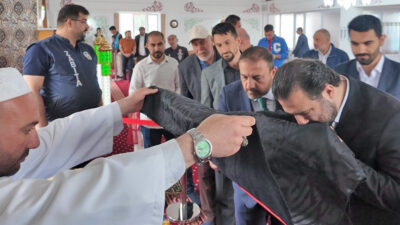 Kırşehir’in Çiçekdağı ilçesinde yapımı tamamlanan Fatih Mahallesi Abdülhamid Han Camii,