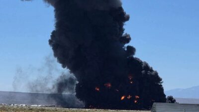 Edwards Hava Üssü’nden havalanan ve kısa süre sonra düşen B-52