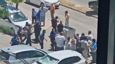 Adıyaman Adliyesi önünde iki grup arasında yaşanan yumruklu kavgaya polis