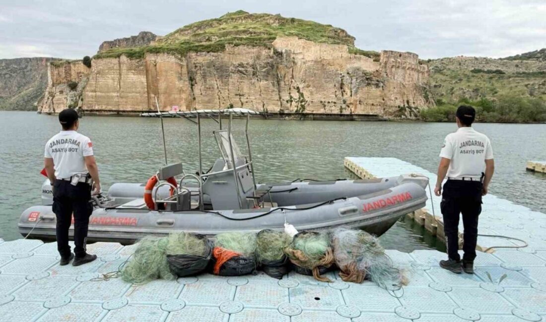 Gaziantep’te, Fırat Nehri’nde ağ ile avlanma yasağını ihlal eden 3