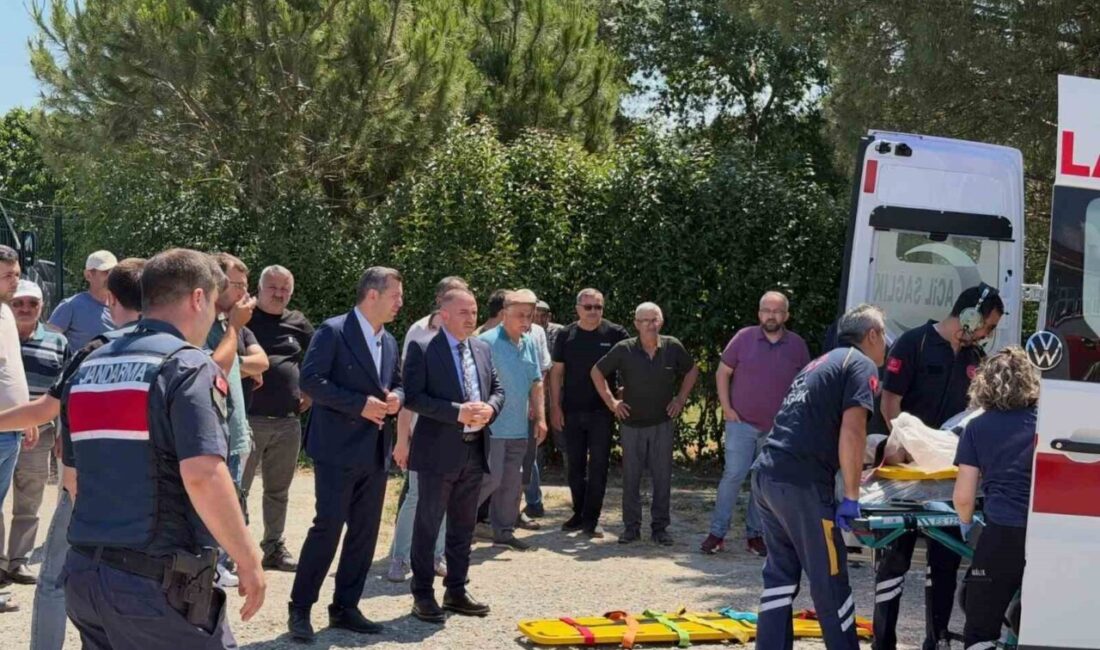 Alaçam ilçesinde traktörün devrilmesi sonucu meydana gelen kazada bir kişi