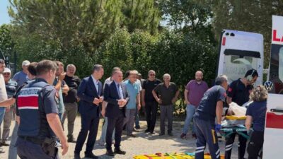 Alaçam ilçesinde traktörün devrilmesi sonucu meydana gelen kazada bir kişi