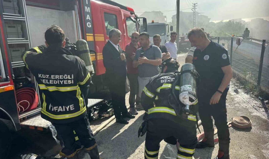 Zonguldak’ın Ereğli ilçesinde bulunan 7 katlı bir binanın çatı katında