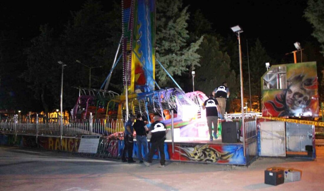 Amasya’da, bir lunapark çalışanının ranger (kamikaze) adlı eğlence aracının çarpması