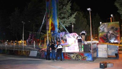 Amasya’da, bir lunapark çalışanının ranger (kamikaze) adlı eğlence aracının çarpması