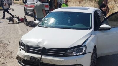 Amasya’da bir köyde 65 yaşındaki motosiklet sürücüsü Seyfettin Durmuş, otomobille