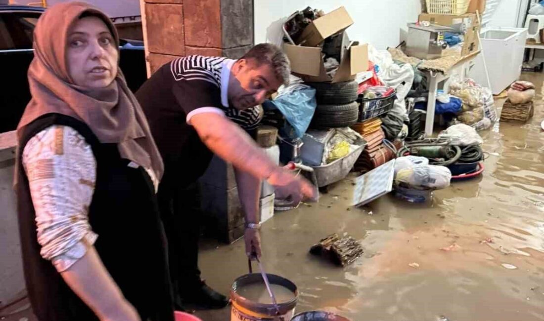 Kırşehir’de etkili olan şiddetli yağışlar sonucu meydana gelen su baskınlarının
