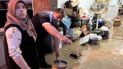 Kırşehir’de etkili olan şiddetli yağışlar sonucu meydana gelen su baskınlarının